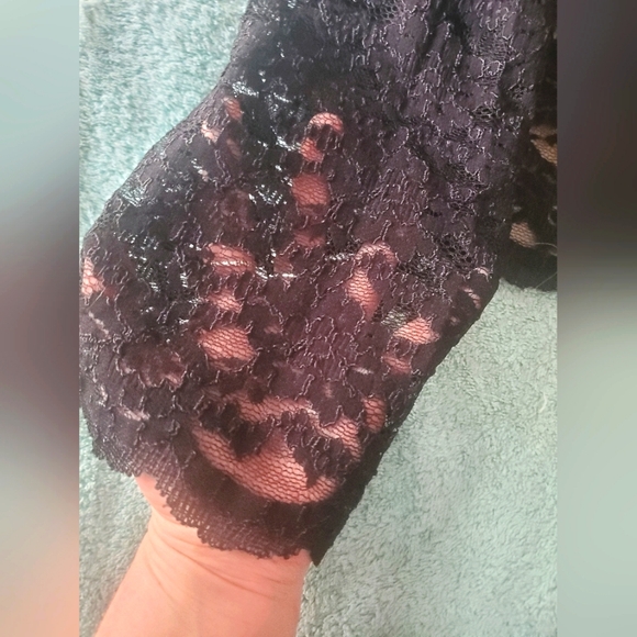 Talbots black lace and cream button-up cardigan - Picture 5 of 5